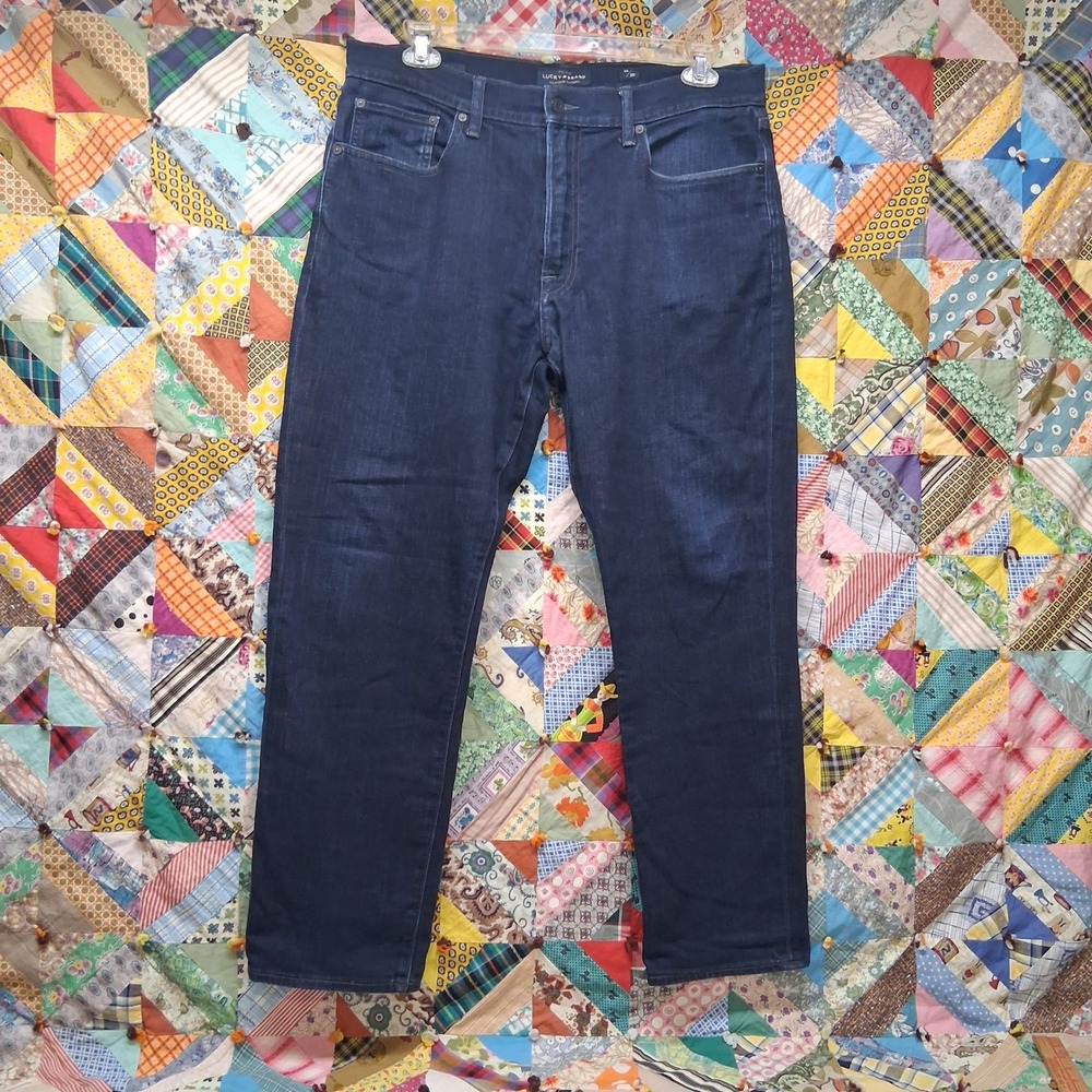 Lucky‎ Brand 121 Slim Jeans Mens 36/30 Dark Blue Denim Stretch Casual